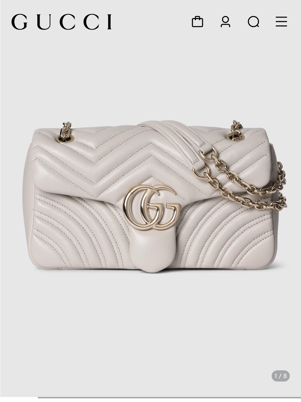 Gucci Off-White GG Marmont Shoulder Bag